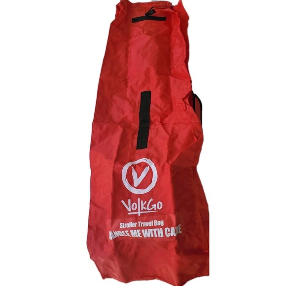 V Volkgo Umbrella Stroller Travel Bag Red Heavy Duty Durable Airplane Gate Check - Picture 3 of 7